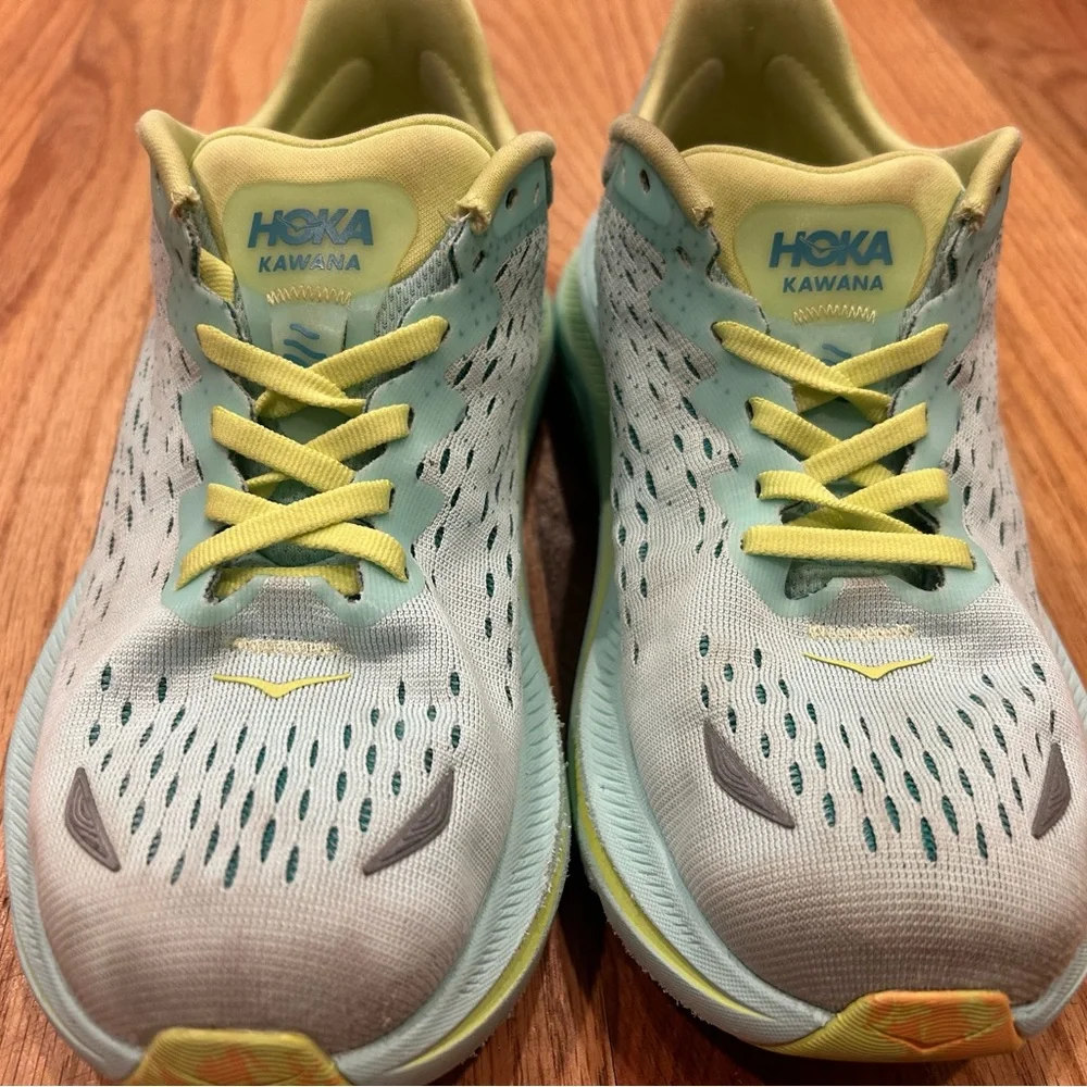 Hoka Mint Green and Yellow Women's Sneakers - Picture 2 of 4